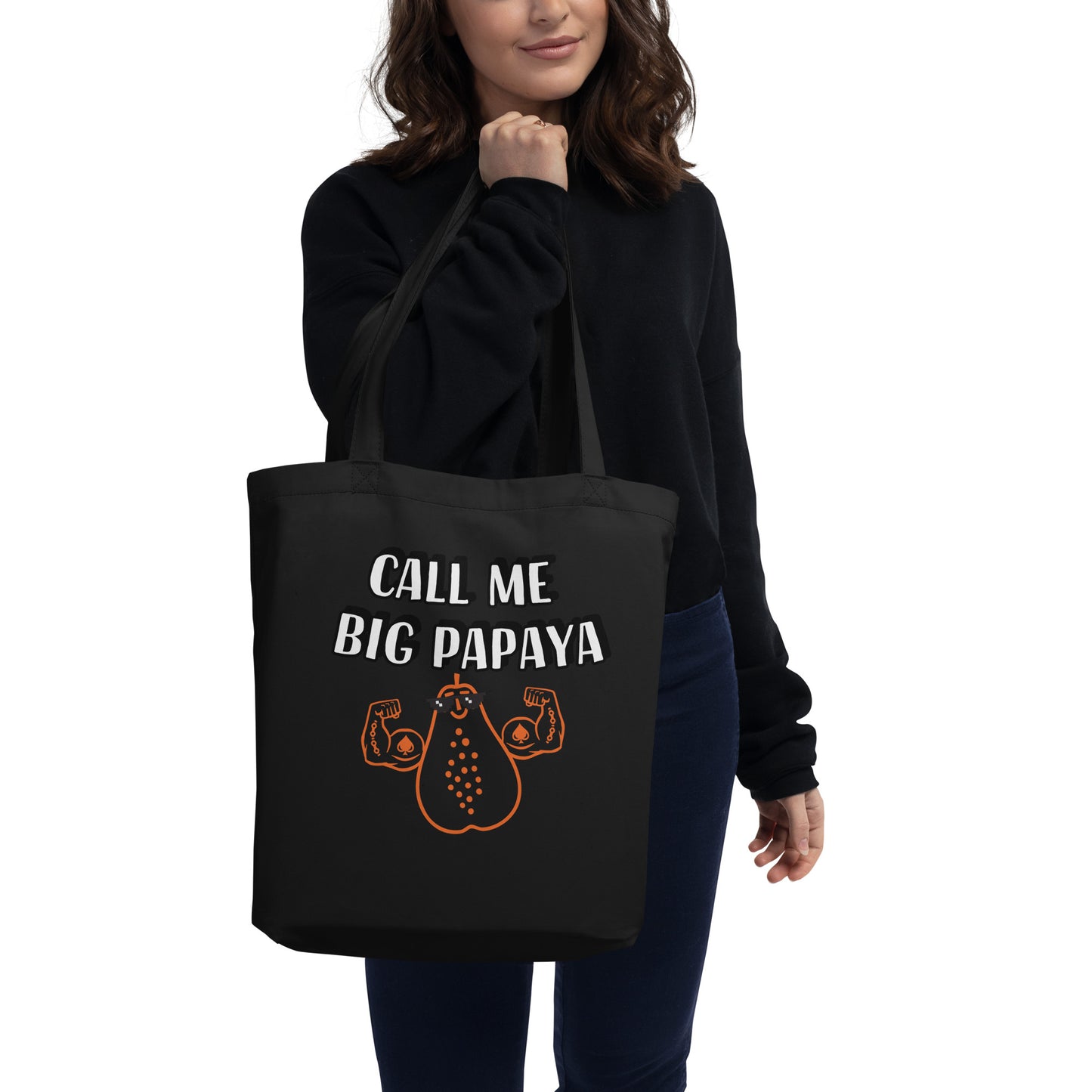 Call Me Big Papaya-Flexed Eco Tote Bag