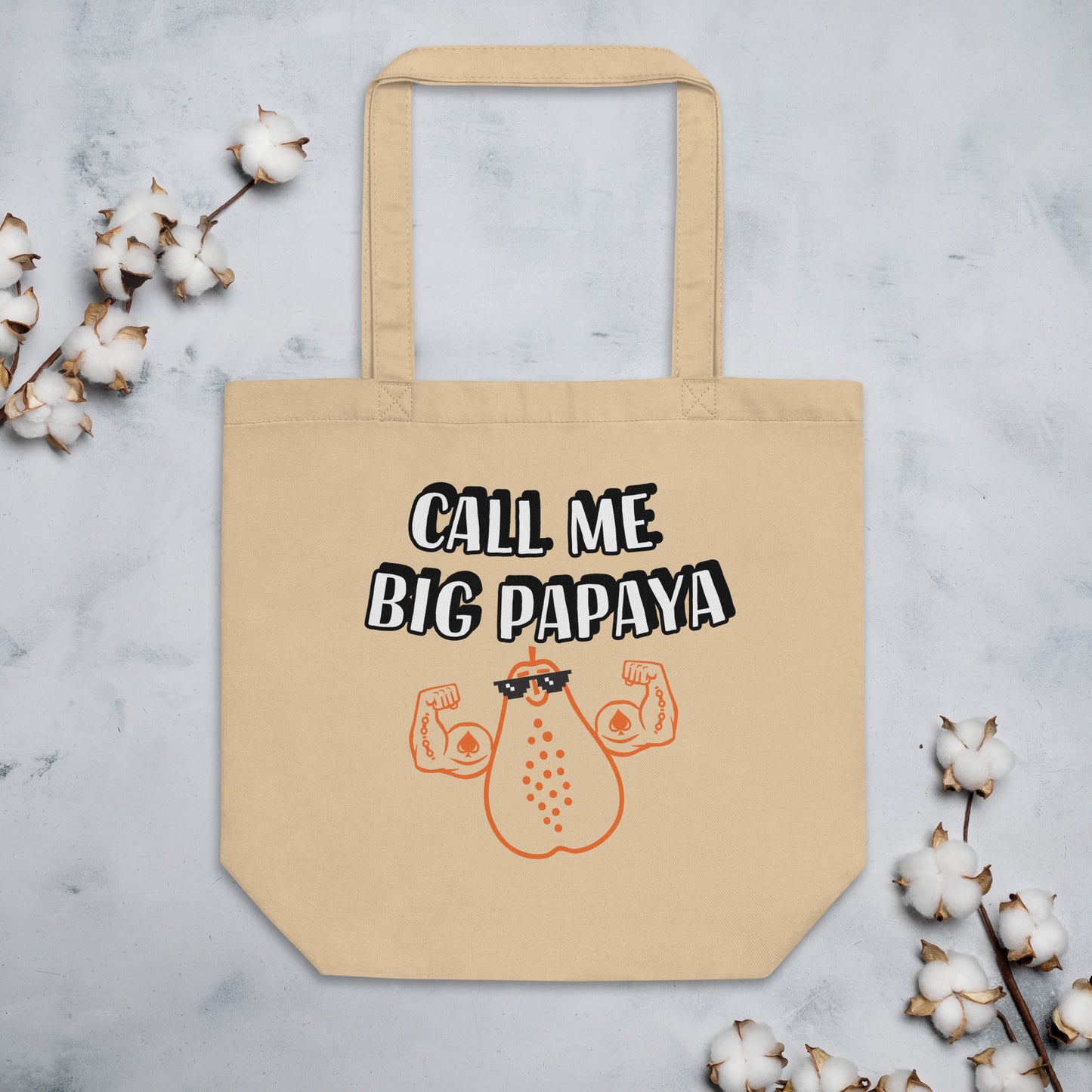 Call Me Big Papaya-Flexed Eco Tote Bag