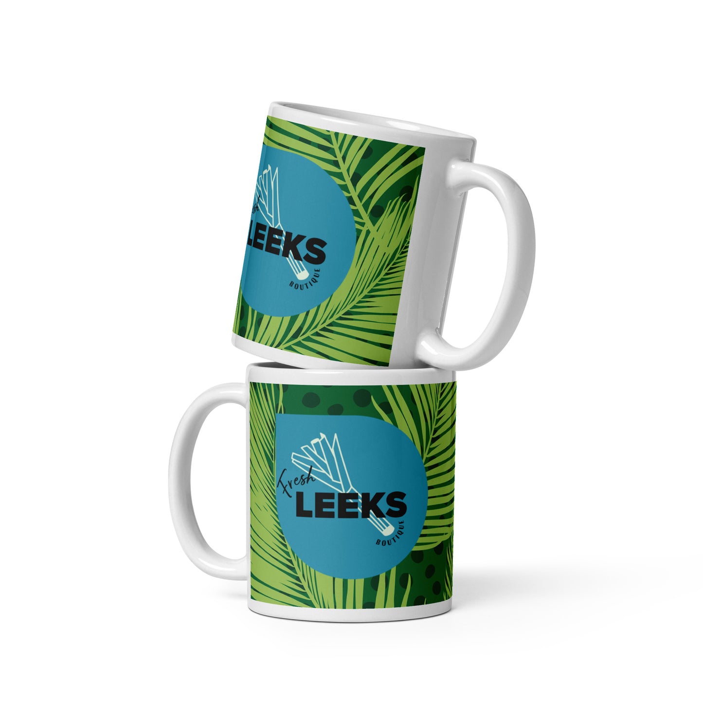 Fresh Leeks Boutique glossy mug