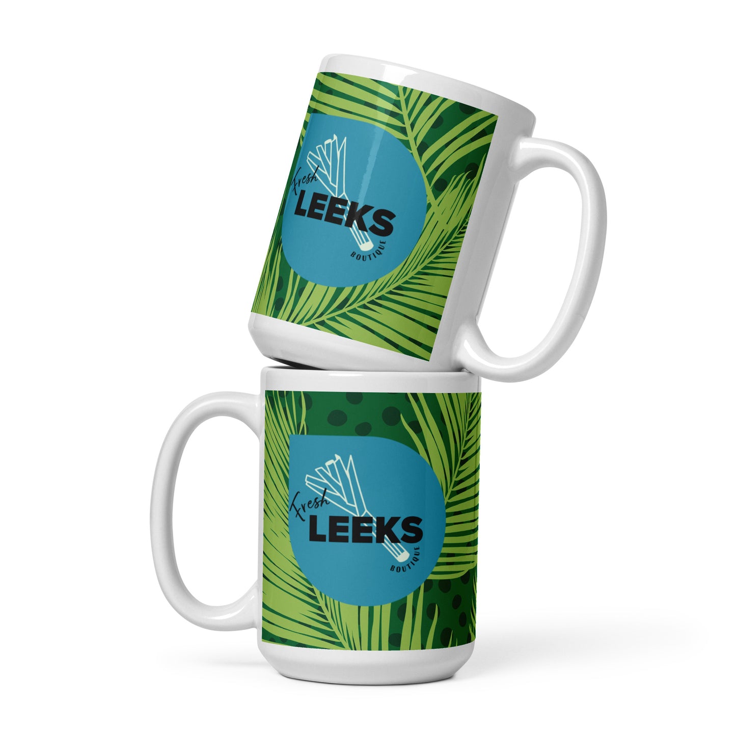 Fresh Leeks Boutique glossy mug