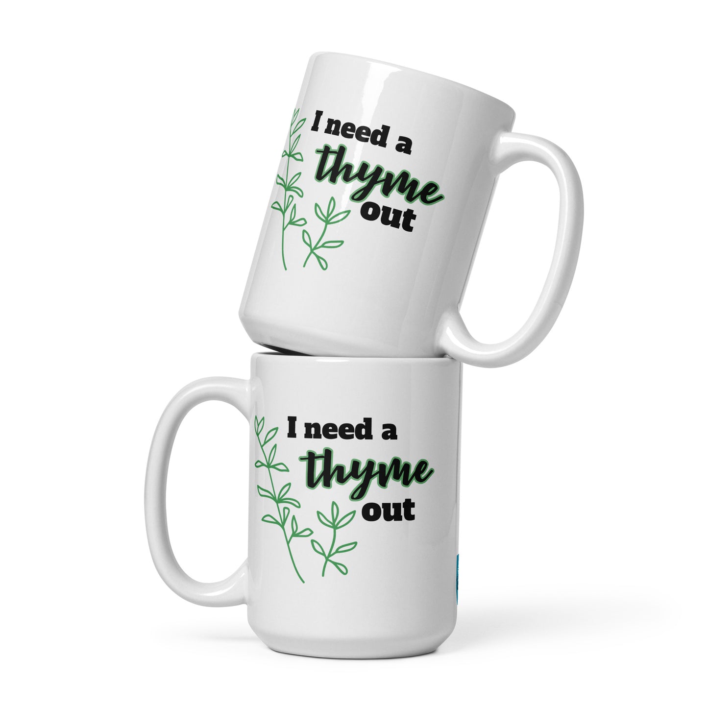 Thyme Out glossy mug