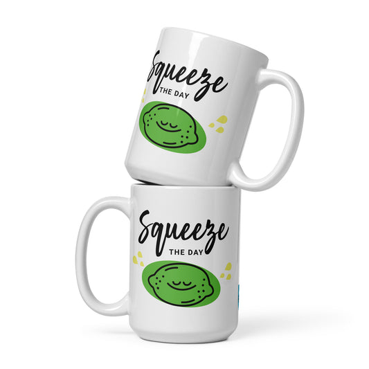 Squeeze the Day glossy mug