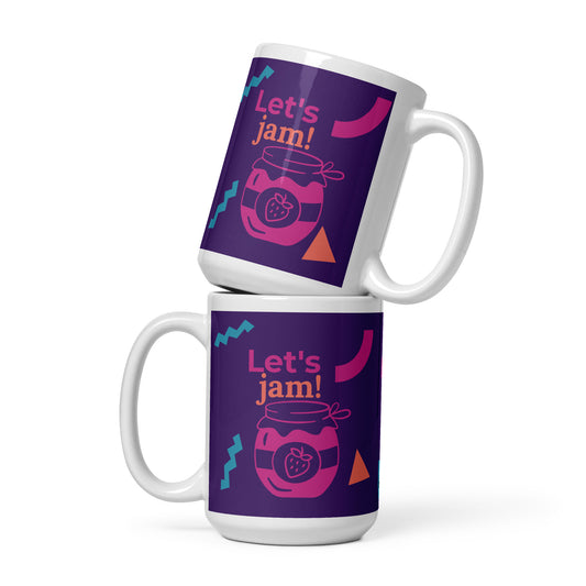 Let's Jam glossy mug