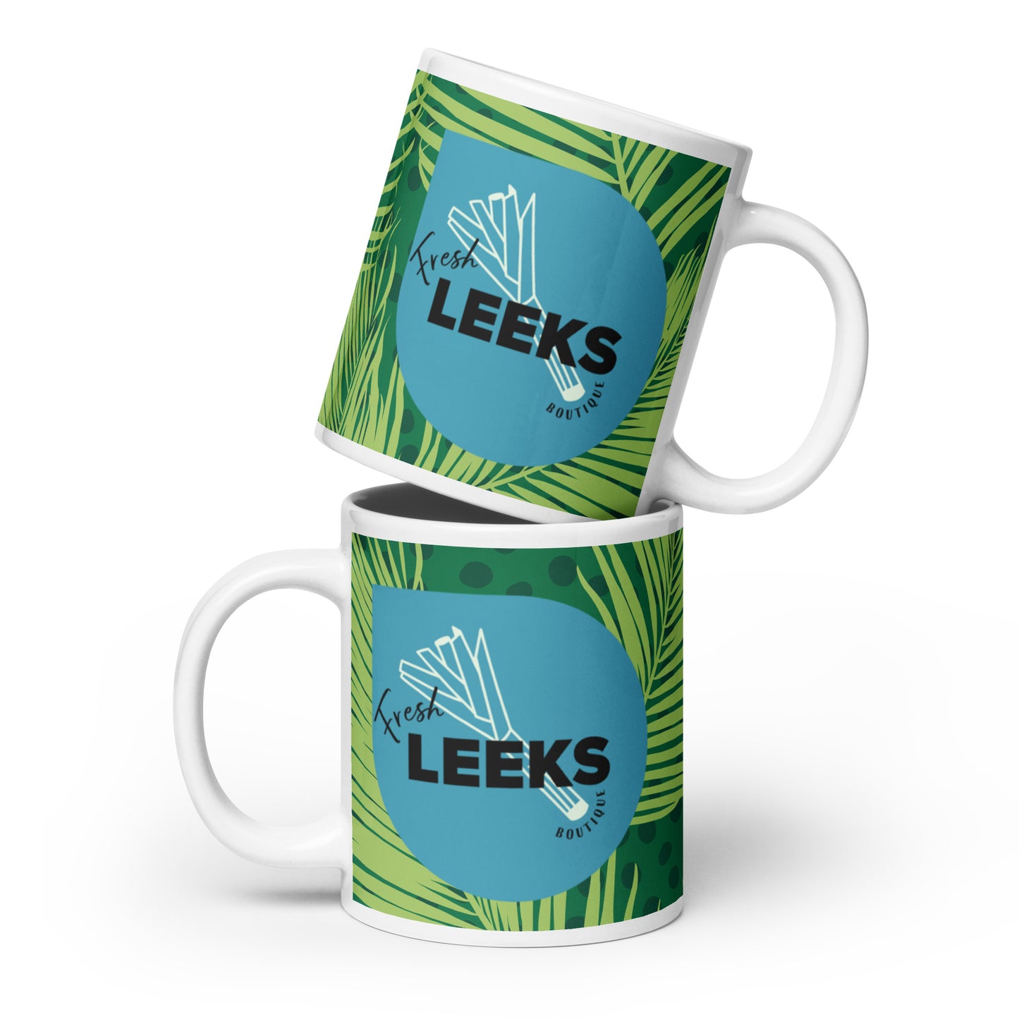 Fresh Leeks Boutique glossy mug