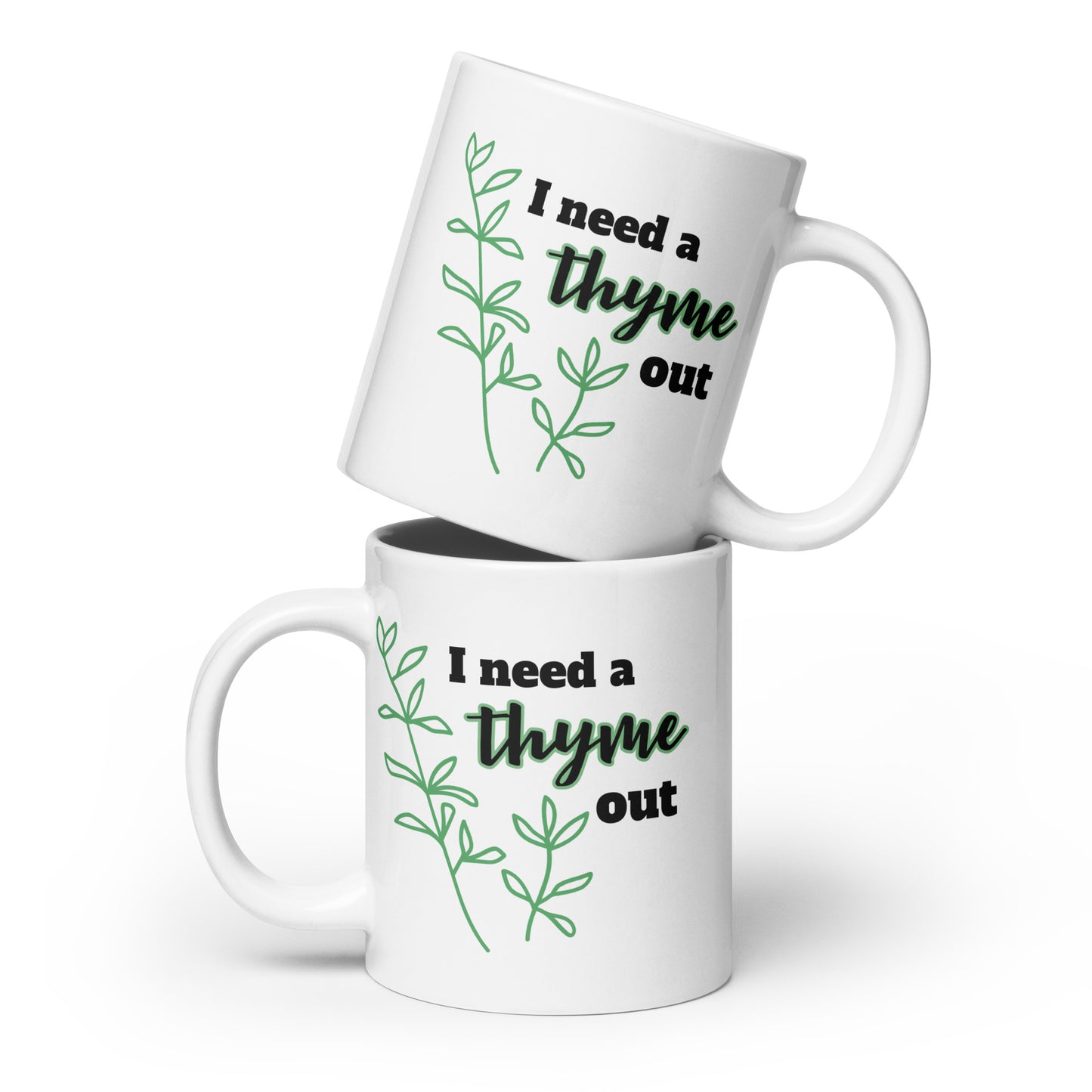 Thyme Out glossy mug